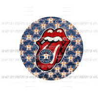 Houston Astros Rolling stones lips Sublimation transfers Heat Transfer