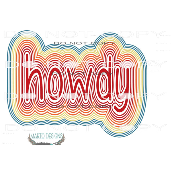 howdy multi color # 333 Sublimation transfers - Heat