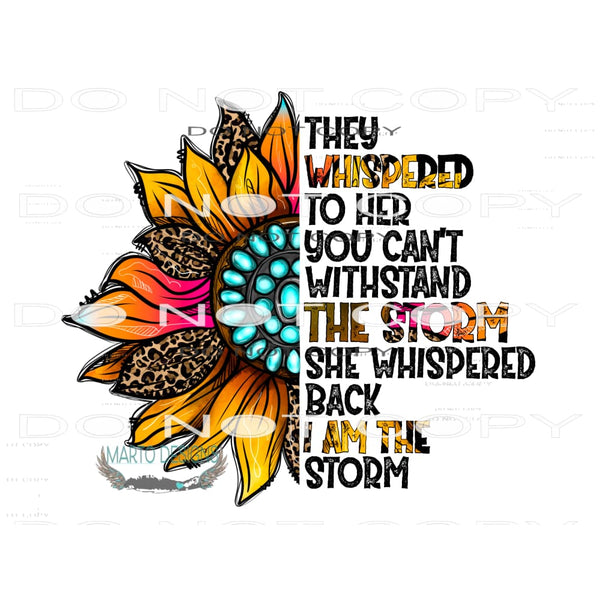 I Am The Storm #10391 Sublimation transfers - Heat Transfer