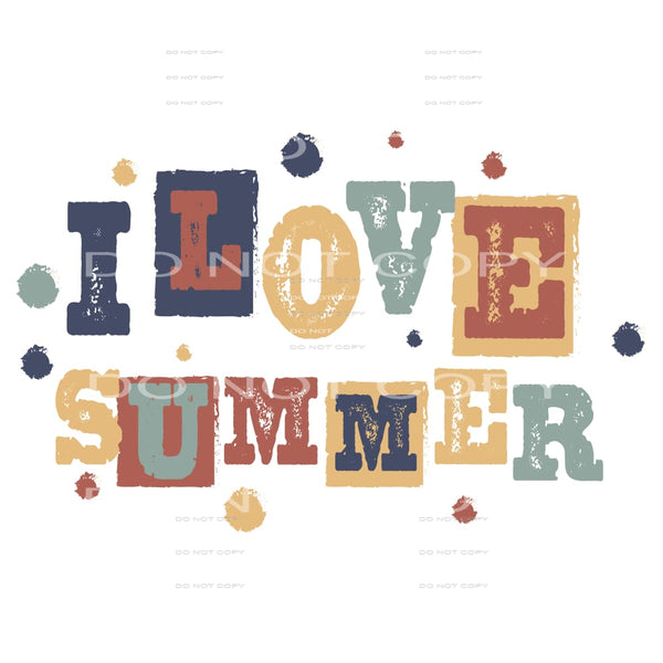 I Love Summer #5437 Sublimation transfers - Heat Transfer