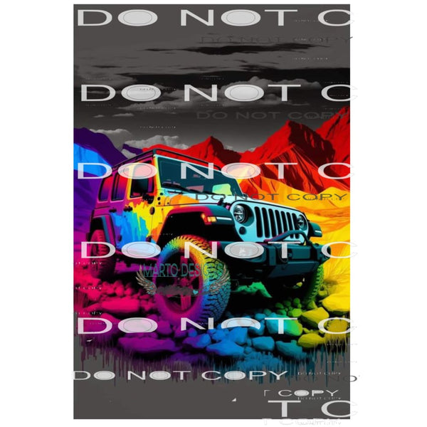 Jeep # 130 Sublimation transfers - Heat Transfer Graphic Tee