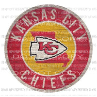 Kansas City Chiefs rustic circle state outline arrowhead Sublimation transfers Heat Transfer