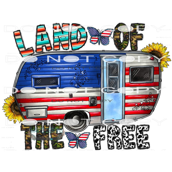 Land Of The Free #10806 Sublimation transfers - Heat