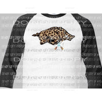 Leopard Arkansas Razorback sublimation transfer Heat Transfer