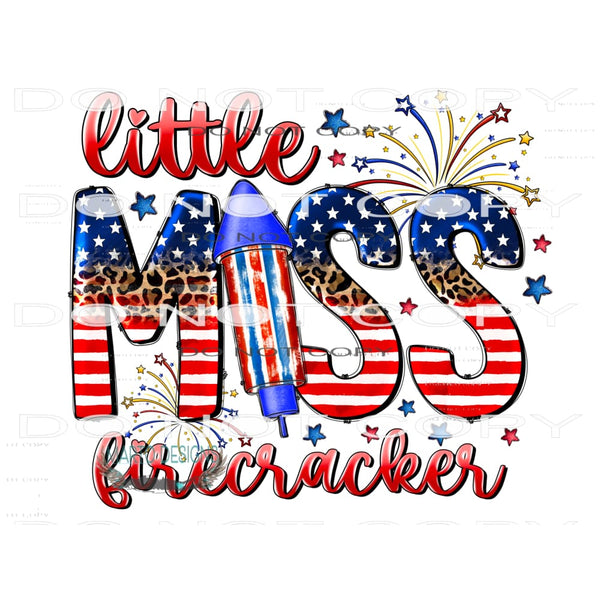 Little Miss Firecracker #10920 Sublimation transfer - Heat