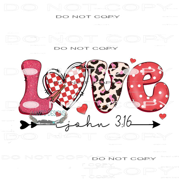 Love #11340 Sublimation transfer - Heat Transfer Graphic