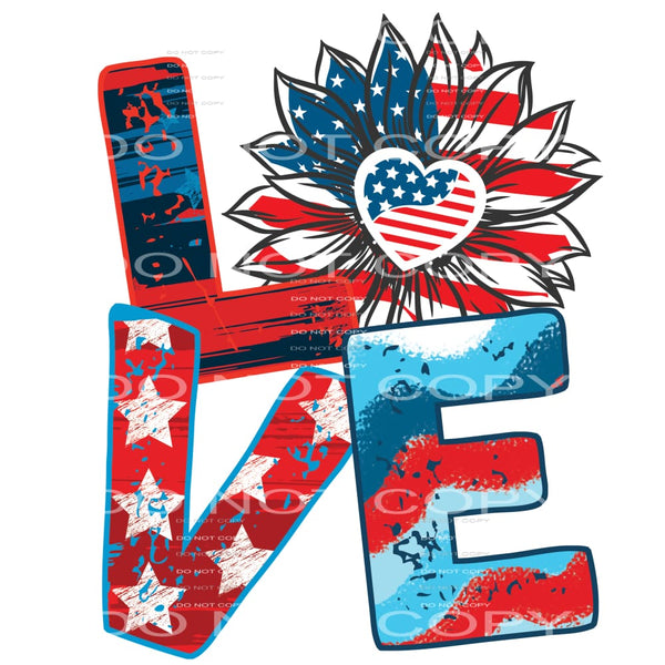 Love america # 462 Sublimation transfers - Heat Transfer