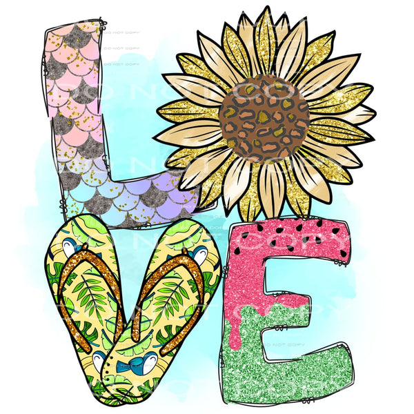 Love sunflower # 421 Sublimation transfers - Heat Transfer