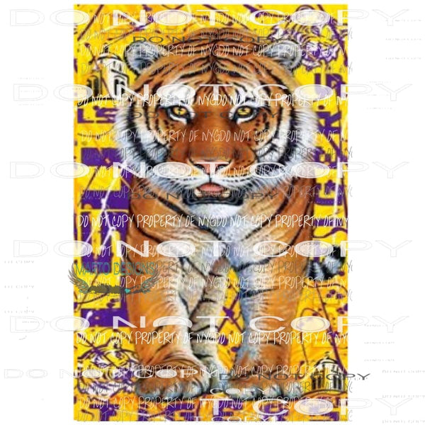 LSU TIGER walking Sublimation transfers Heat Transfer