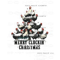 merry cluckin christmas # 2535 Sublimation transfers - Heat