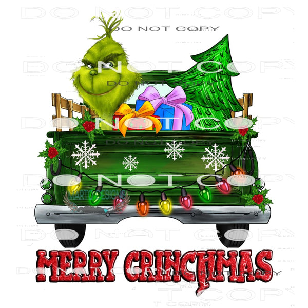 Sublimation Print - Grinch and Max Christmas Truck