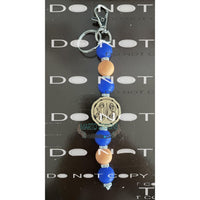 MONOGRAM KEYCHAIN 6 SILICONE beads with custom wood focal