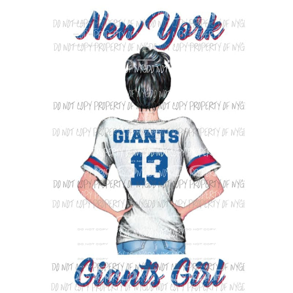 New York Giants Girl Sublimation transfers Heat Transfer