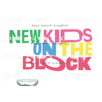 NKOTB 3 Sublimation transfers - Heat Transfer Graphic Tee