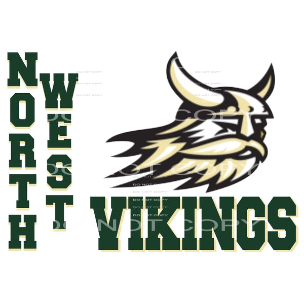 North west Vikings # 87002 Sublimation transfers - Heat