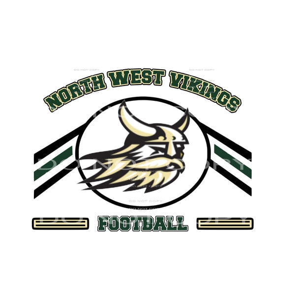 North west vikings football # 87006 Sublimation transfers -