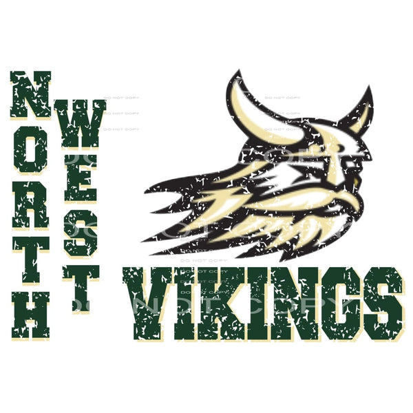 North west Vikings Grunge # 87001 Sublimation transfers -