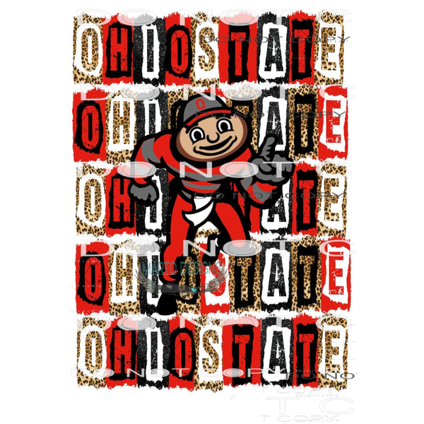 ohio state block letters # 2429 Sublimation transfers