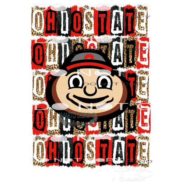 ohio state block letters # 2430 Sublimation transfers