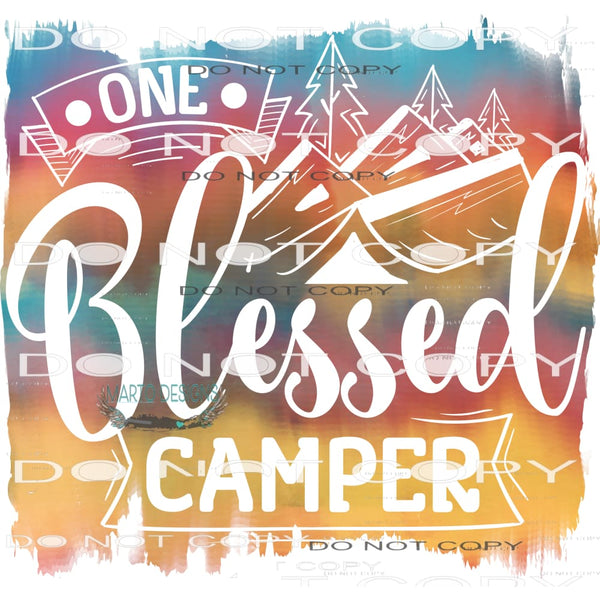 One Blessed Camper #11090 Sublimation transfers - Heat