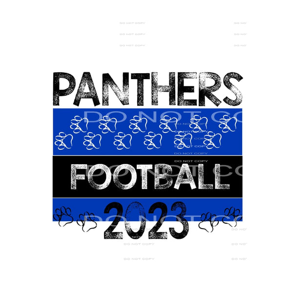 Panthers football 2023 royal Sublimation transfers - Heat