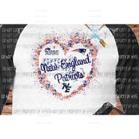 Patriots 2 Heart sublimation transfer Heat Transfer