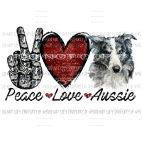 Peace Love Aussie Sublimation transfers Heat Transfer