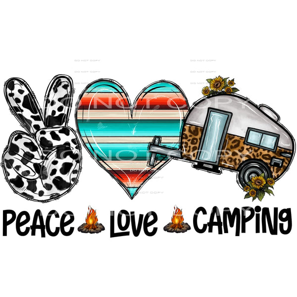 Peace love camping # 590 Sublimation transfers - Heat