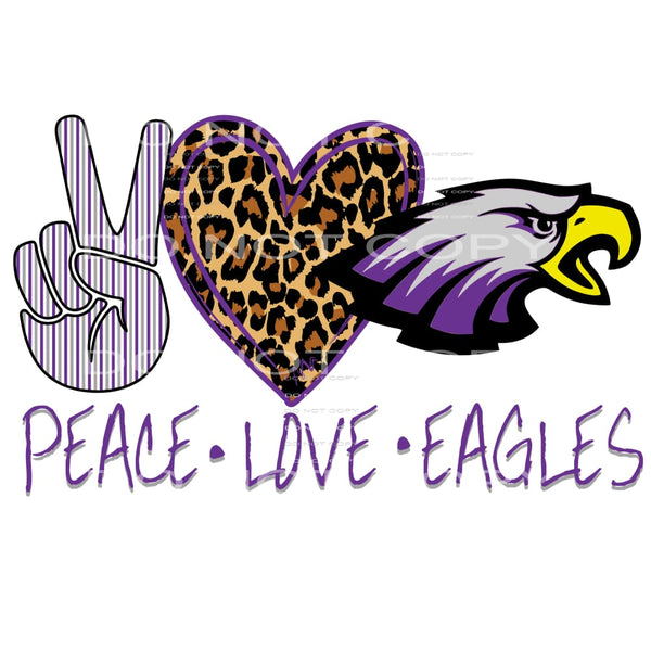 Peace Love Eagles # 89901 Sublimation transfers - Heat