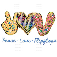 Peace love flipflops # 422 Sublimation transfers - Heat