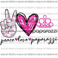 Peace Love Paparazzi jewelry Sublimation transfers Heat Transfer