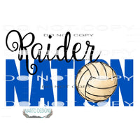 raider nation volleyball # 1082 Sublimation transfers - Heat