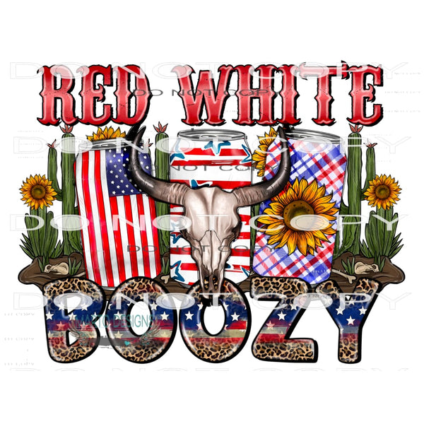 Red White and Boozy #10814 Sublimation transfers - Heat