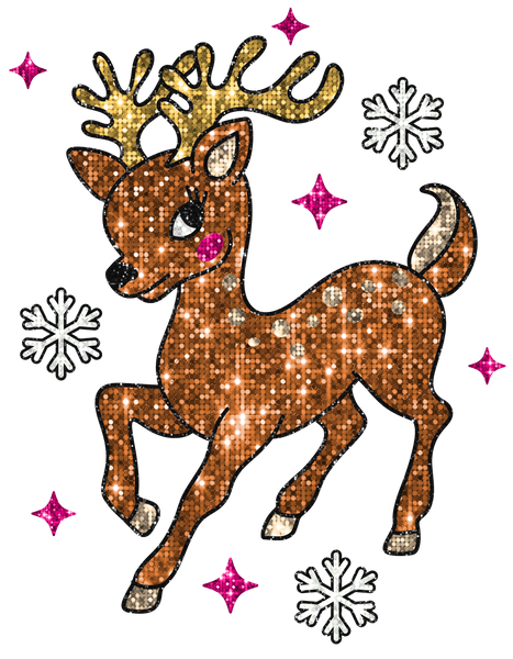 Reindeer #7766 Sublimation transfers - Heat Transfer Graphic