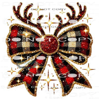 Reindeer Bow #11147 Sublimation transfers - Heat Transfer