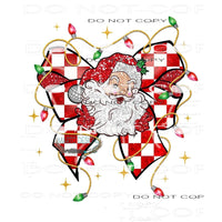 Santa Bow #11146 Sublimation transfers - Heat Transfer