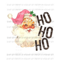 Santa Pink Hat Sublimation transfers Heat Transfer