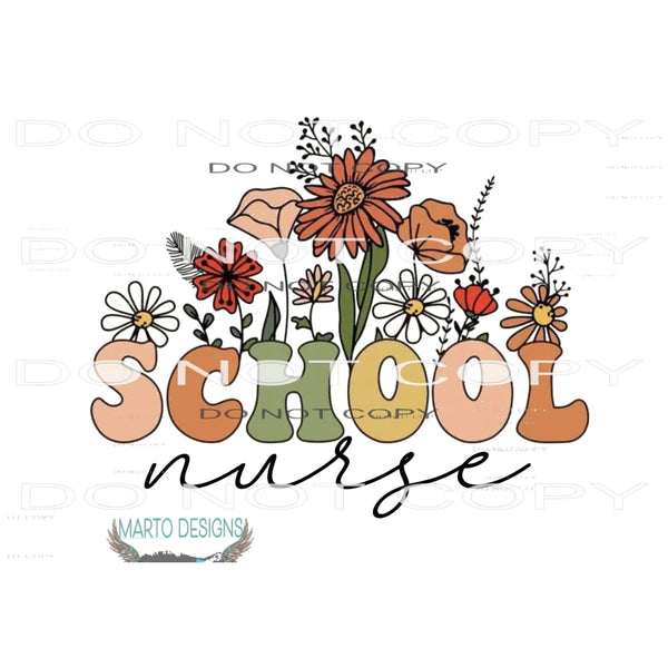 School Nurse #6978 Sublimation transfers - Heat Transfer