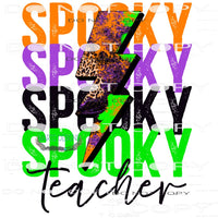 Spooky Teacher #7076 Sublimation transfers - Heat Transfer