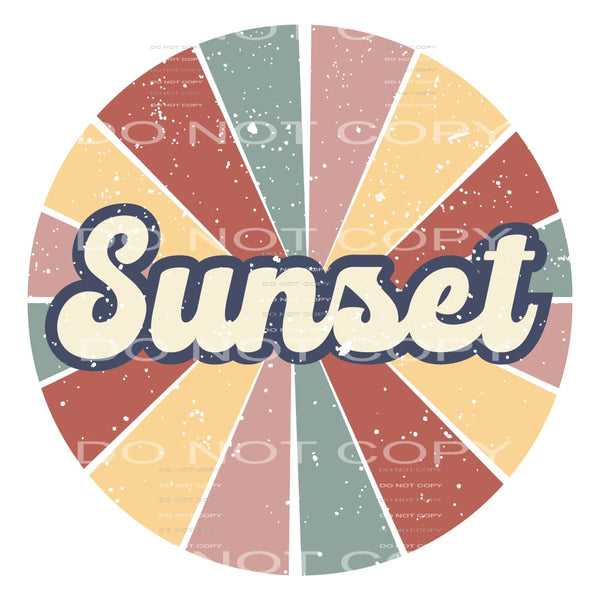 Sunset #5423 Sublimation transfers - Heat Transfer Graphic