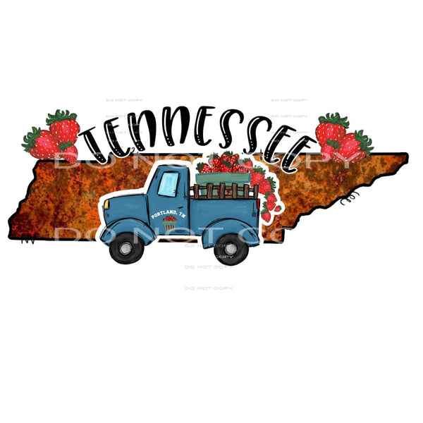 Tennessee custom strawberry truck state Sublimation