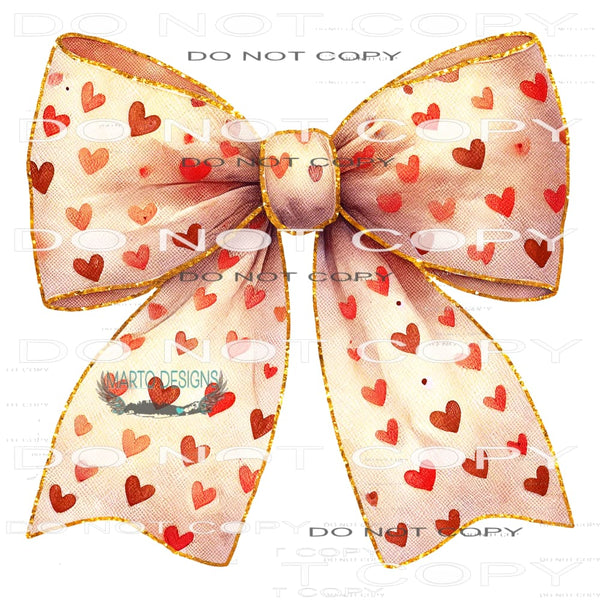 Valentines Bow #11295 Sublimation transfer - Heat Transfer