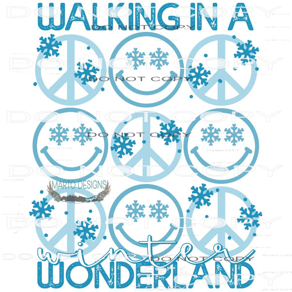 Walking In A Winter Wonderland #7489 Sublimation transfers -