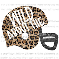 Wild About The leopard football helmet Sublimation transfers Heat Transfer