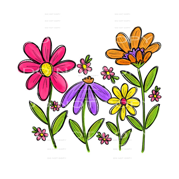 Wild flower # 1032 Sublimation transfer - Heat Transfer