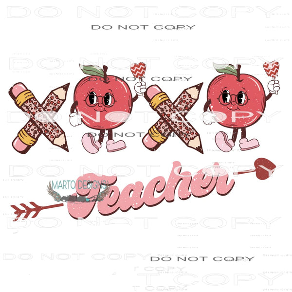 Xoxo Teachers #11359 Sublimation transfer - Heat Transfer