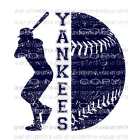 Yankees baseball Sublimation transfers Heat Transfer