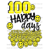 100 days of school happy days 1 Sublimation transfers Heat Transfer