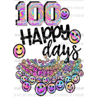 100 days of school happy days 2 Sublimation transfers Heat Transfer