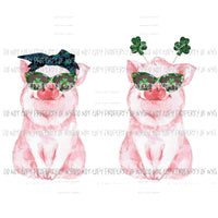 2 St patricks day Pig png digital files